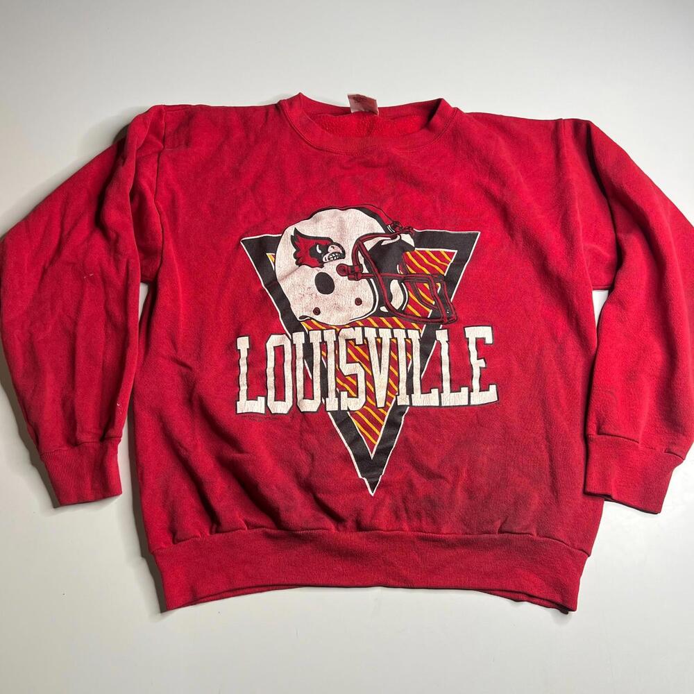 Vintage Louisville Cardinals Sweatshirt XL Made USA‎ College Football 90s